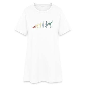 Rétro Karateka Evolution - Robe T-shirt Femme - blanc - Devant