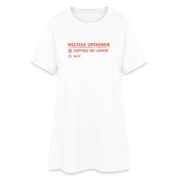 Heutige Optionen Partybus Jördan Grafik - Frauen T-Shirt-Kleid - Weiß - Vorne