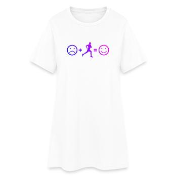 Idée cadeau pour une course à pied - Robe T-shirt Femme - blanc - Devant