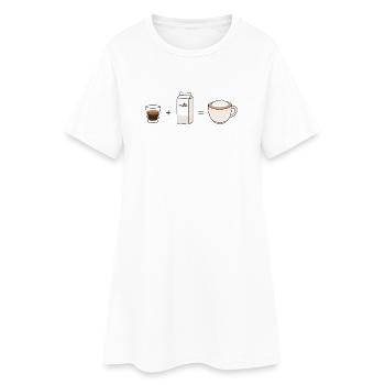 Cappuccino Formula Coffee Lover Design - Robe T-shirt Femme - blanc - Devant
