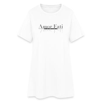 Amor Fati – Umarme dein Schicksal - Frauen T-Shirt-Kleid - Weiß - Vorne