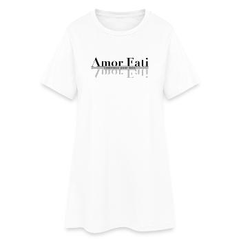 Amor Fati - Embrace your Date - Frauen T-Shirt-Kleid - Weiß - Vorne