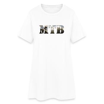 MTB Mountainbike - Frauen T-Shirt-Kleid - Weiß - Vorne