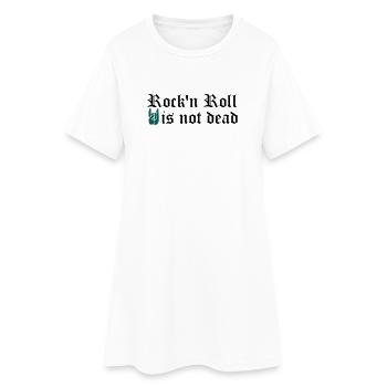 rock and roll is not dead - Women’s T-Shirt Dress - white - Front