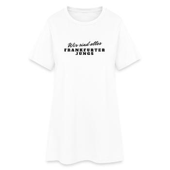 Frankfurter Jungs Pride Typo Design - Frauen T-Shirt-Kleid - Weiß - Vorne