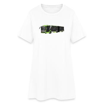 Bus, Schulbus, Busfahrer - Frauen T-Shirt-Kleid - Weiß - Vorne