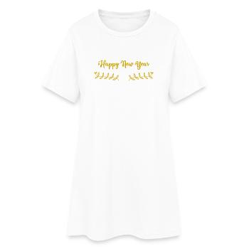 NOËL. ANNEE. ANNIVERSAIRE. RETRAITE. PAPA. MAMAM. - Robe T-shirt Femme - blanc - Devant
