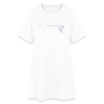 Wakeboard - Frauen T-Shirt-Kleid - Weiß - Vorne