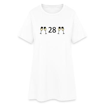 28e anniversaire 28 ans 28 ans numéro 28 - Robe T-shirt Femme - blanc - Devant