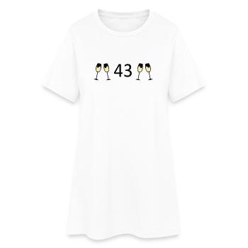 43e anniversaire 43 ans 43 ans numéro 43 - Robe T-shirt Femme - blanc - Devant