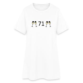 71.Geburtstag 71 Jahre Jubiläum 71 Zahl 71 schwarz - Robe T-shirt Femme - blanc - Devant
