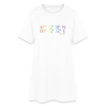 Coordonnées de la Pride Zurich - Robe T-shirt Femme - blanc - Devant