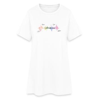 Vibration - Frauen T-Shirt-Kleid - Weiß - Vorne