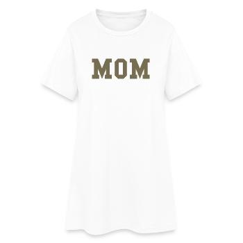 MOM – Un style universitaire audacieux pour la fête des mères - Robe T-shirt Femme - blanc - Devant