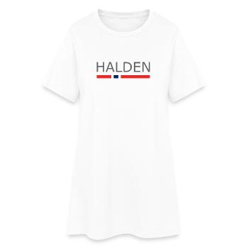 Halden - Norway - Norge - Norwegen - Frauen T-Shirt-Kleid - Weiß - Vorne