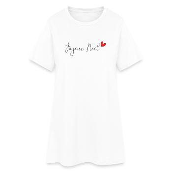 CHRISTMAS. MERRY CHRISTMAS. FIR. HAPPY NEW YEAR - Women’s T-Shirt Dress - white - Front