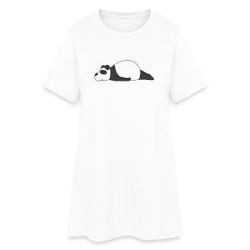 Lazy Panda DIY Costume – Cute Sleeping Panda Outfi - Women’s T-Shirt Dress - white - Front