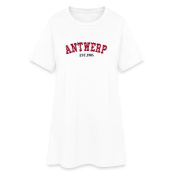 Antwerpen Est. 1985 - Frauen T-Shirt-Kleid - Weiß - Vorne
