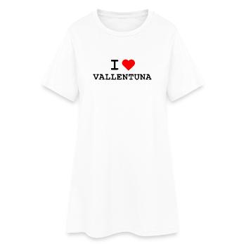 Ich liebe Vallentuna - I love Vallentuna - Frauen T-Shirt-Kleid - Weiß - Vorne