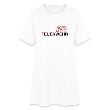 Fire Brigade 112 Neon Lines - Women’s T-Shirt Dress - white - Front