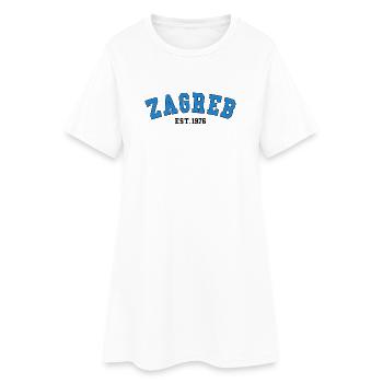 Zagreb gegründet 1976 - Frauen T-Shirt-Kleid - Weiß - Vorne