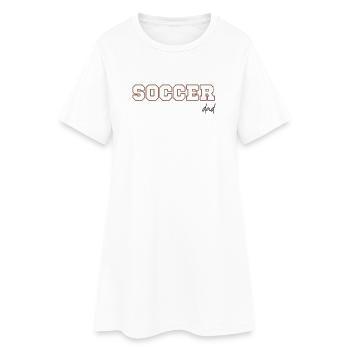 Papa footballeur - Robe T-shirt Femme - blanc - Devant