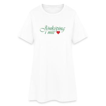 Jönköping dans mon cœur - Robe T-shirt Femme - blanc - Devant