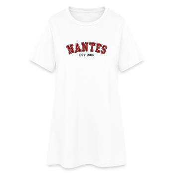 Nantes Fondée en 2006 - Robe T-shirt Femme - blanc - Devant