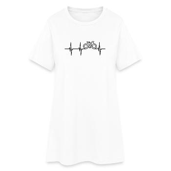 Bicycle pulse rate - Women’s T-Shirt Dress - white - Front