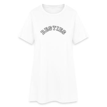Meilleures amies Meilleures amies Meilleures copines - Robe T-shirt Femme - blanc - Devant