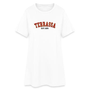 Terrassa Est. 1976 - Women’s T-Shirt Dress - white - Front