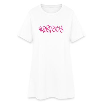Rostock Graffiti Style T-Shirt - Women’s T-Shirt Dress - white - Front