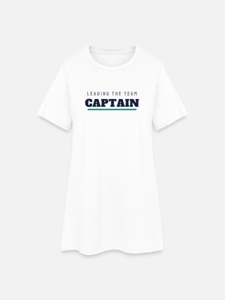 Captain College Lettering - Captain Club - Women’s T-Shirt Dress - white