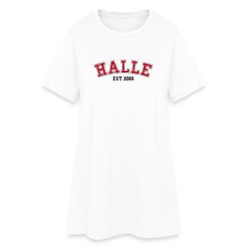 Halle fondée en 2006 - Robe T-shirt Femme - blanc - Devant