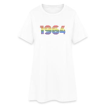 Arc-en-ciel 1964 - Robe T-shirt Femme - blanc - Devant