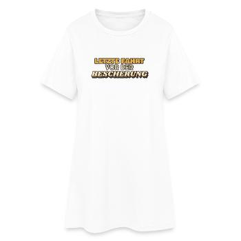 Letzte Fahrt vor der Bescherung - Busfahrer - Frauen T-Shirt-Kleid - Weiß - Vorne