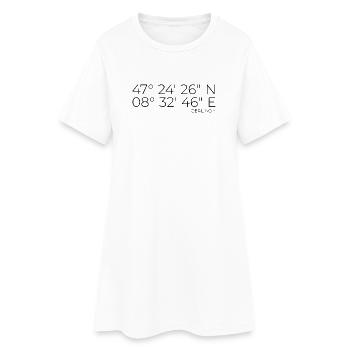Coordonnées Oerlikon, Kreis 11, Zürich - Robe T-shirt Femme - blanc - Devant