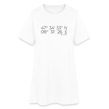 coordonnées Eglisau, Suisse - Robe T-shirt Femme - blanc - Devant