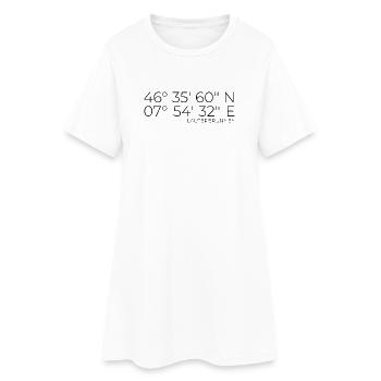 Coordonnées Lauterbrunnen, Suisse - Robe T-shirt Femme - blanc - Devant