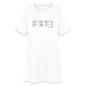 Coordonnées Lörrach - Robe T-shirt Femme - blanc - Devant