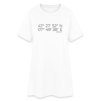 Coordinates Sissach, Switzerland - Women’s T-Shirt Dress - white - Front