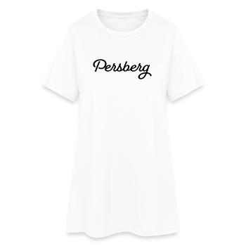 Persberg noir - Robe T-shirt Femme - blanc - Devant