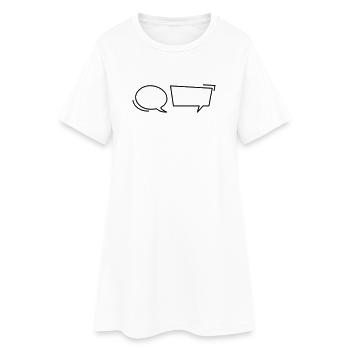 Bulles de bande dessinée - Robe T-shirt Femme - blanc - Devant