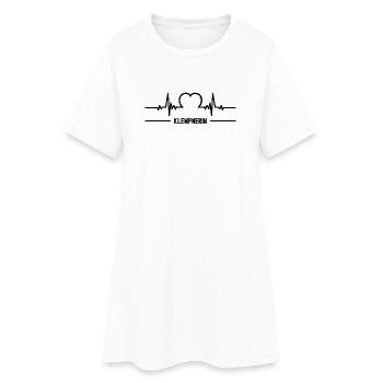 Heartbeat Plumber Birthday Plumber Women - Women’s T-Shirt Dress - white - Front