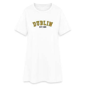 Cité de Dublin 1985 - Robe T-shirt Femme - blanc - Devant
