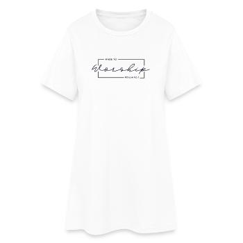🙏Fait pour adorer - T-shirt chrétien Psaume 95:1 - Robe T-shirt Femme - blanc - Devant