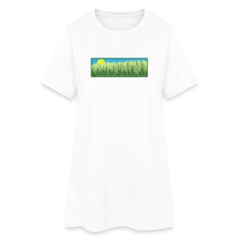 Summer Vacation Hiking Outline - Women’s T-Shirt Dress - white - Front