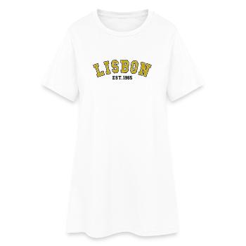 Lisbonne Fondé en 1965 - Robe T-shirt Femme - blanc - Devant