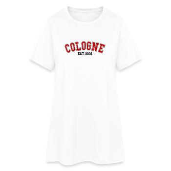 Cologne Fondée en 2006 - Robe T-shirt Femme - blanc - Devant