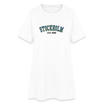 Stockholm Fondée en 2006 - Robe T-shirt Femme - blanc - Devant